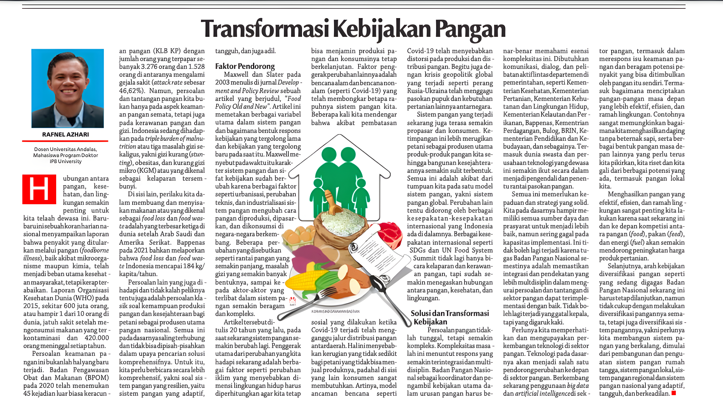 Transformasi Kebijakan Pangan